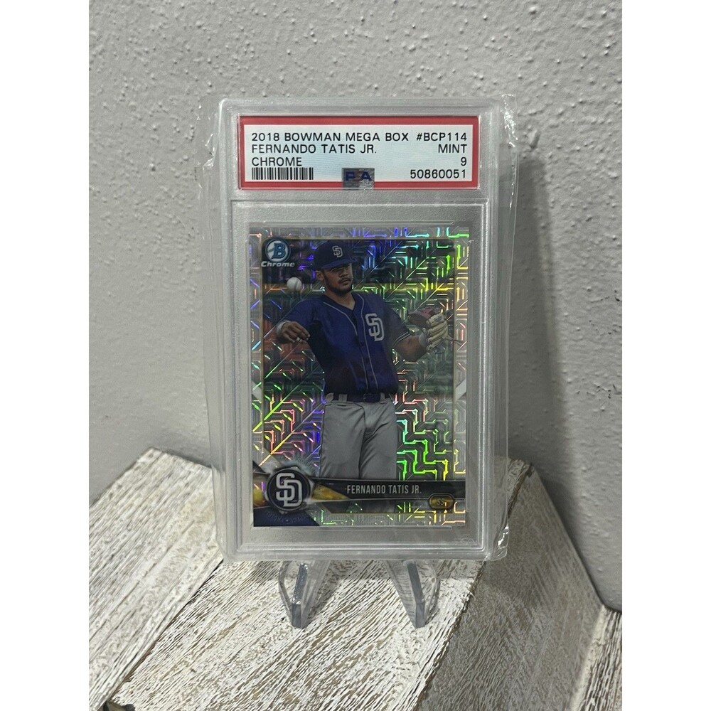 2018 Bowman Mega Box Fernando Tatis Jr #BCP114 Chrome Mojo Refractor PSA 9 RC